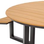 Picknicktafel - Arezzo - Aluminium - Rond - Lesli Living, Tuin en Terras, Verzenden, Nieuw