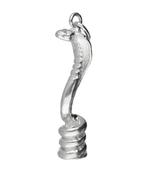 Zilveren Cobra slang XL ketting hanger, Nieuw, Verzenden