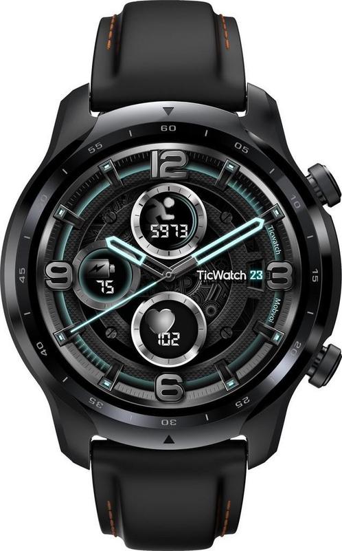 Ticwatch Pro 3 GPS -zwart, Sieraden, Tassen en Uiterlijk, Smartwatches, Android, Waterdicht, Zwart, Afstand, Calorieverbanding