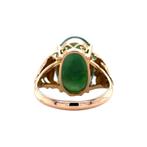 Gouden vintage ring met jade 14 krt, Ophalen of Verzenden, Nieuw