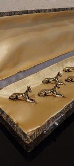 Messensteun (12) - Verguld brons - Doberman, Antiek en Kunst