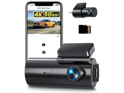 Veiling - GKU Dash Cam Auto 4K 2.5K dubbele wifi-camera, Auto diversen, Dashcams, Gebruikt