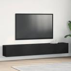 vidaXL TV-kast 2 pcs Zwart 100 x 30 x 30 cm Bewerkt hout, Minder dan 50 cm, Verzenden, Nieuw, Minder dan 100 cm