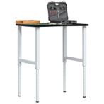 vidaXL Werkbank 80x60x(71,5-98) cm eikenhout donkerbruin, Doe-het-zelf en Verbouw, Verzenden, Nieuw