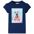 vidaXL Kindershirt 92 marineblauw, Verzenden, Nieuw