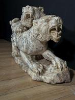 sculptuur, Tigri - lunghezza 125 cm - 64 cm - Marmer, Marmo