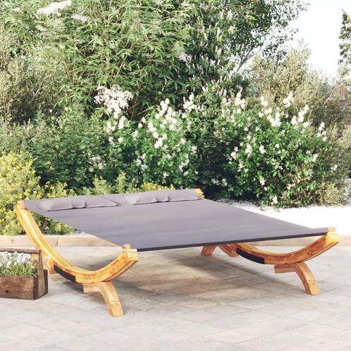 vidaXL Loungebed 165x188,5x46 cm massief gebogen hout, Tuin en Terras, Ligbedden, Nieuw, Verzenden