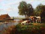 H. van Gessel (XX) - Koeien in landschap., Antiek en Kunst, Kunst | Schilderijen | Klassiek