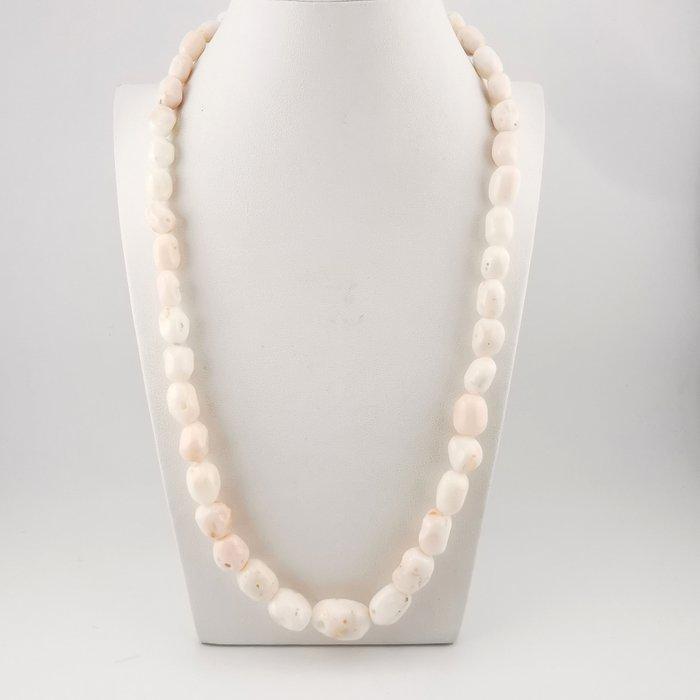 Koraal - Zilver - Halsketting - ambachtelijke bewerking, Verzamelen, Mineralen en Fossielen