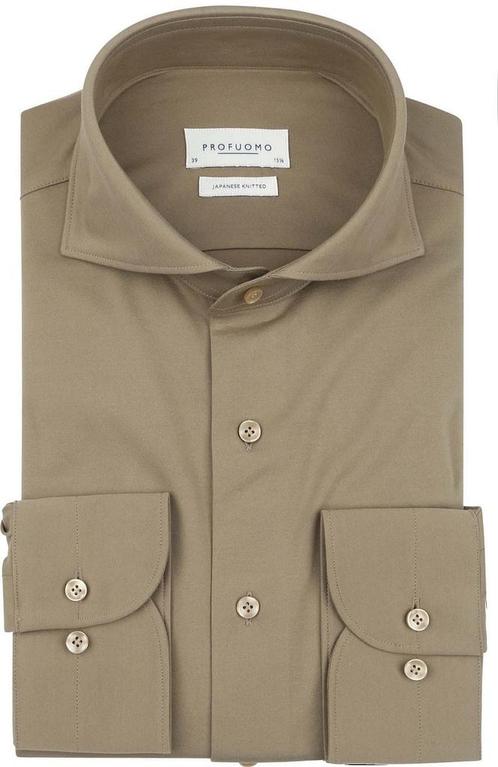 Profuomo Japanese Knitted Overhemd Groen maat 37 Heren, Kleding | Heren, Overhemden, Groen, Nieuw, Verzenden