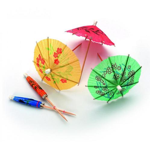 Taartprikker Parasol Ø8x10cm 150st., Hobby en Vrije tijd, Taarten en Cupcakes maken, Nieuw, Verzenden