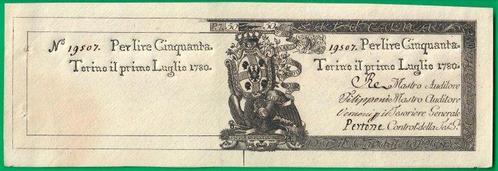 Italië. - 50 lire 1/7/1780 - Special issue for Sardinia -, Postzegels en Munten, Munten | Nederland