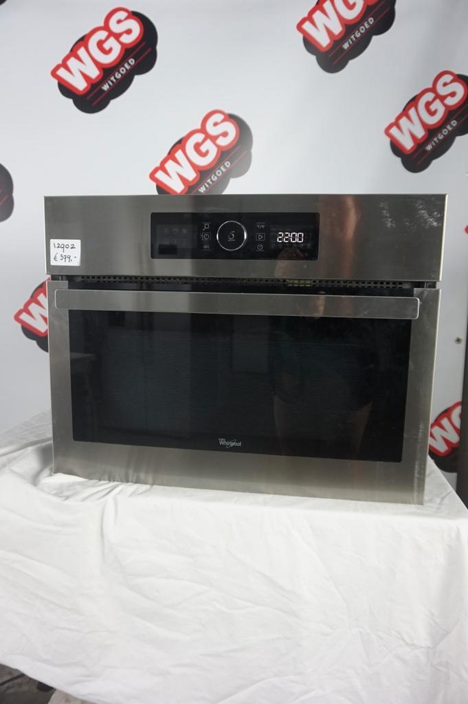 Whirlpool combimagnetron inbouw 2ehands getest garantie, Witgoed en Apparatuur, Magnetrons, 45 tot 60 cm, Inbouw, Draaiplateau