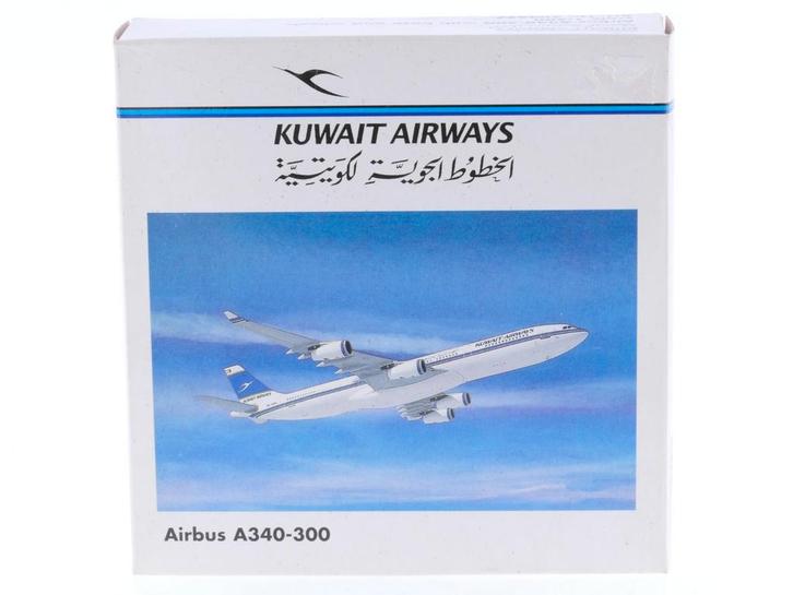 Schaal 1:500 Herpa 504577 Kuwait Airways Airbus A340-300..., Hobby en Vrije tijd, Modelbouw | Vliegtuigen en Helikopters, Zo goed als nieuw