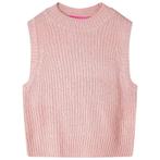 vidaXL Kinderspencer gebreid 116 lichtroze, Verzenden, Nieuw