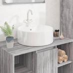 vidaXL Wasbak 40x14,5 cm rond keramiek wit, Verzenden, Nieuw
