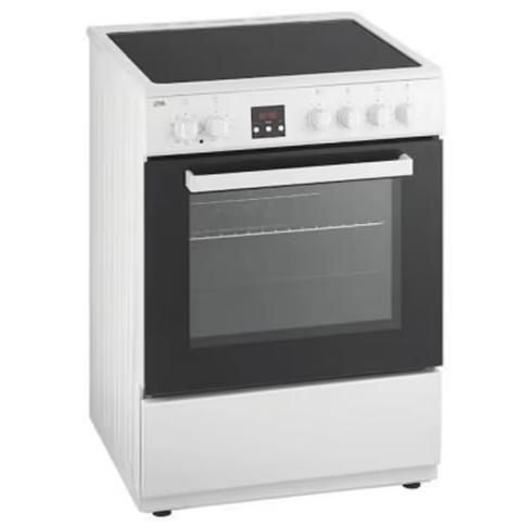 Etna FIV760WIT fornuis 60 cm, Witgoed en Apparatuur, Fornuizen, Vrijstaand, 4 kookzones, Grill, Hete lucht, Warmhoudplaat, Zo goed als nieuw