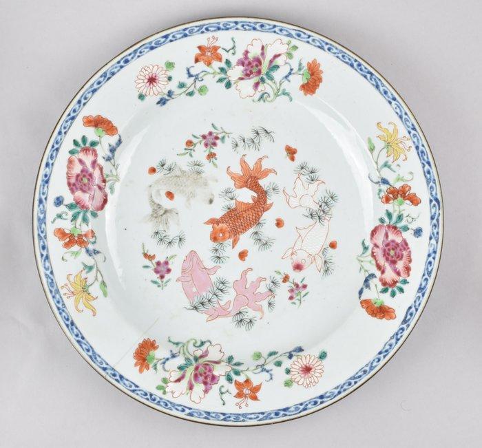 Onderbord - Een Chinees Famille Rose goudvis schalen -, Antiek en Kunst, Antiek | Overige Antiek