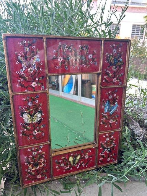 Alejandro - Spiegel - Glas, Hout, Spiegel, Antiek en Kunst, Curiosa en Brocante