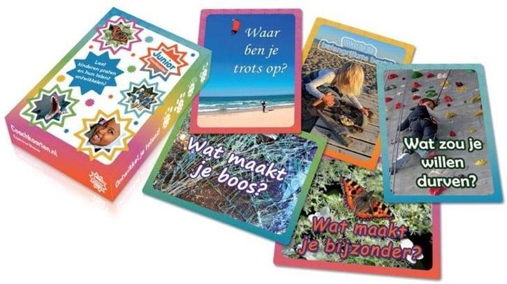 Junior Coachkaarten | Espérance Blaauw - Gespreksstarters, Hobby en Vrije tijd, Gezelschapsspellen | Kaartspellen, Nieuw, Verzenden
