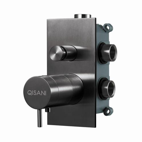 Inbouwkraan Qisani Flow Thermostatisch 2-weg Vierkant, Doe-het-zelf en Verbouw, Sanitair, Kraan, Nieuw, Ophalen of Verzenden
