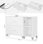 Badkamermeubel met 2 Lades en Zijkast, Flexibel, Verzenden, Nieuw