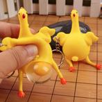 Knijp Kip Sleutelhanger met Ei - Squishy Chicken Fidget Anti, Verzenden, Nieuw