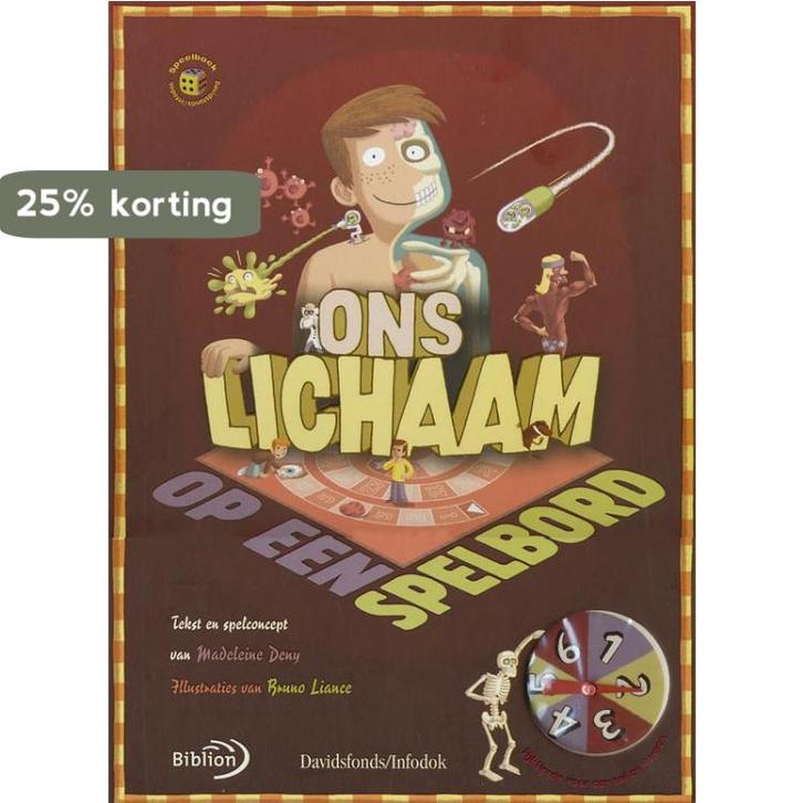 Ons lichaam op een spelbord / Davidsfonds/Infodok speelboek, Boeken, Kinderboeken | Jeugd | 10 tot 12 jaar, Zo goed als nieuw