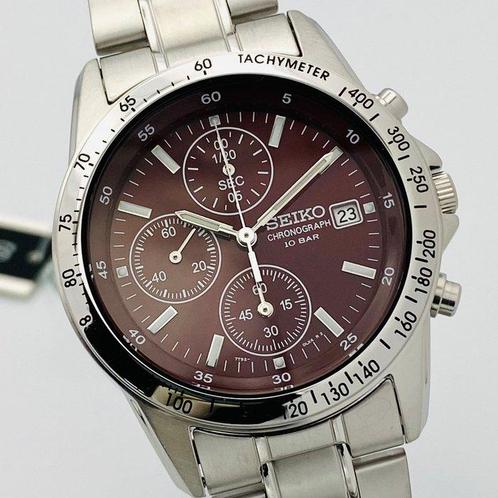 Seiko - Chronograph Red Dial Tachymeter 100m - Zonder, Sieraden, Tassen en Uiterlijk, Horloges | Antiek