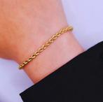 Gouden Rope Armband 14K, Sieraden, Tassen en Uiterlijk, Armbanden, Verzenden, Nieuw, Goud, Goud