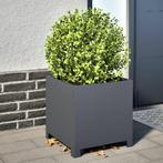Plantenbakken 2 st 40x40x40 cm staal antracietkleurig, Verzenden, Nieuw