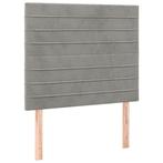 Hoofdborden 90cm - Fluweel Lichtgrijs - OP=OP - Slaapkame..., Huis en Inrichting, Verstelbaar, 90 cm, Eenpersoons, Nieuw