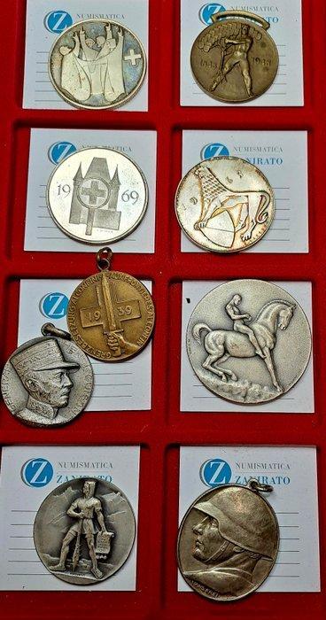 Zwitserland. Lotto 9 medaglie (7 in argento) - anni vari, Postzegels en Munten, Munten en Bankbiljetten | Toebehoren