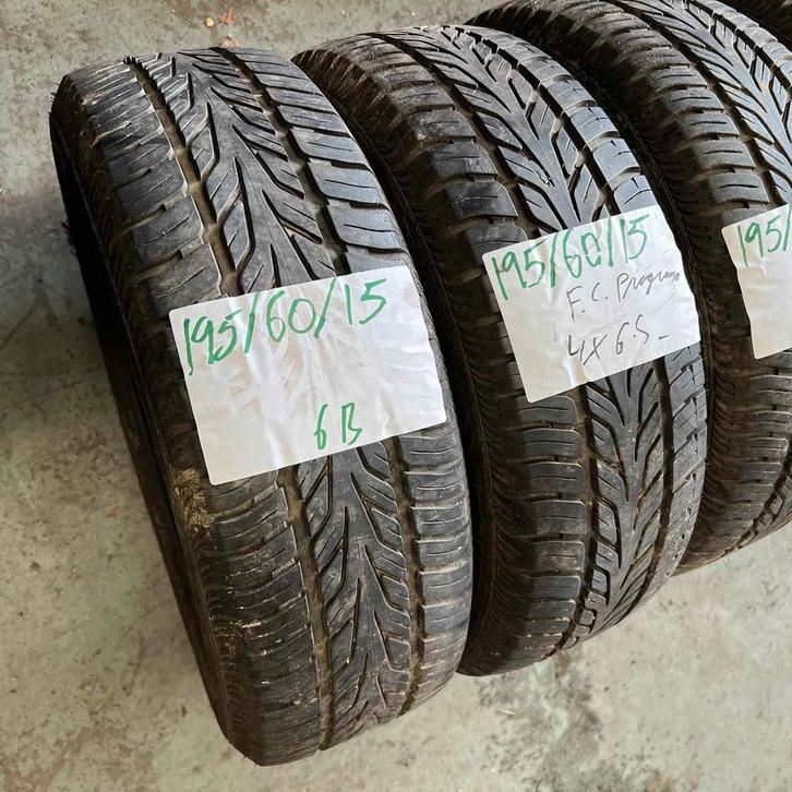 2 x Fulda Carat Progresso 195-60-15 Zomerbanden 6,5mm, Auto-onderdelen, Banden en Velgen, 15 inch, Zomerbanden, 195 mm, Personenwagen