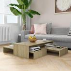 vidaXL Salontafelset 100x100x26,5 cm bewerkt hout sonoma, Huis en Inrichting, Verzenden, Nieuw, Minder dan 50 cm, Overige houtsoorten