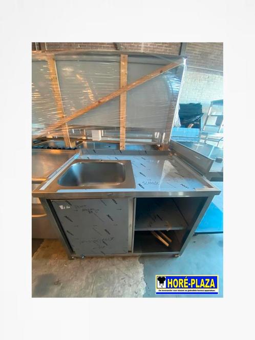 Spoeltafel RVS (lichte schade) 120x70x92, Zakelijke goederen, Horeca | Keukenapparatuur, Nieuw zonder verpakking, RVS Meubilair
