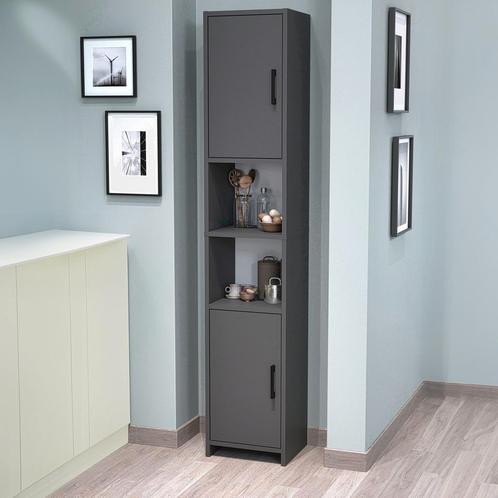 Kolomkast Rautrina 180x35x30 cm antraciet [en.casa], Huis en Inrichting, Badkamer | Badkamermeubels, Nieuw, Verzenden