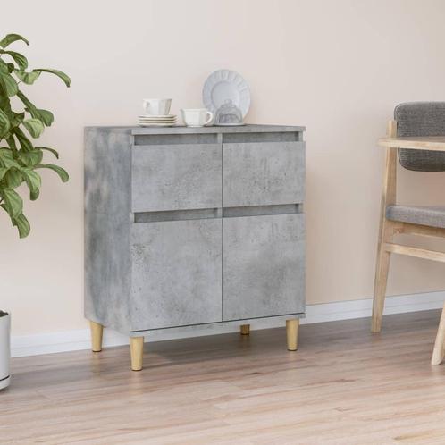 vidaXL Dressoir 60x35x70 cm bewerkt hout betongrijs, Huis en Inrichting, Kasten | Dressoirs, 25 tot 50 cm, Nieuw, 50 tot 100 cm
