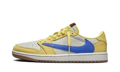 Jordan 1 Retro Low OG SP Travis Scott Canary (W), Kleding | Dames, Schoenen
