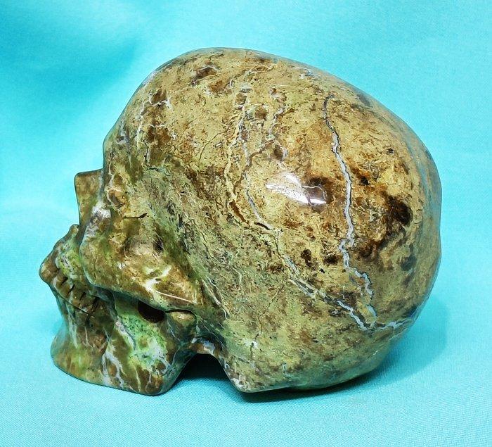 Menselijk schedel, superrealistisch Met de hand gesneden, in, Verzamelen, Mineralen en Fossielen