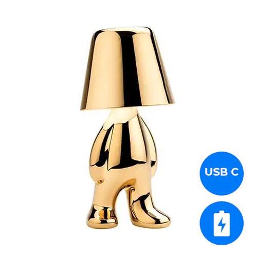 Oplaadbare LED Tafellamp - Denker - Dimbaar - USB-, Huis en Inrichting, Lampen | Overige, Ophalen of Verzenden