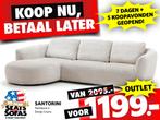 Santorini Hoekbank van €2095.-  voor €1199.- OUTLETMODEL!, Nieuw