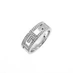 18 Krt. witgouden ring met diamanten 0,36 ct. | GUCCI, Sieraden, Tassen en Uiterlijk, Ringen, Gebruikt, Overige kleuren, 19 tot 20