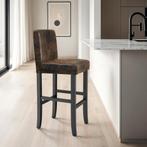 Barkruk van kunstleer - oud bruin, Set van 6, Verzenden, Nieuw