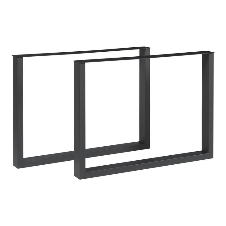 Stalen onderstel Makers set van 2 tafelpoot 72x100 cm zwart, Huis en Inrichting, Tafelonderdelen, Verzenden
