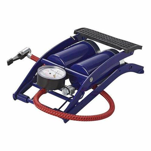 Voetpomp dubbele cilinder met manometer, Auto diversen, Autogereedschap, Verzenden