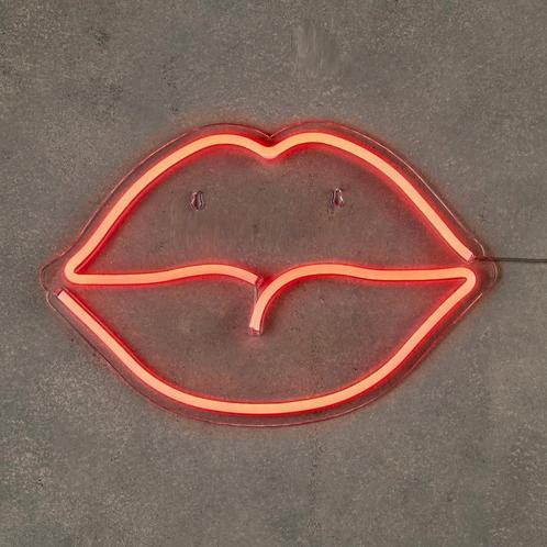Neonverlichting Lippen - L40 x B28 cm - Rood, Diversen, Kerst, Nieuw, Verzenden