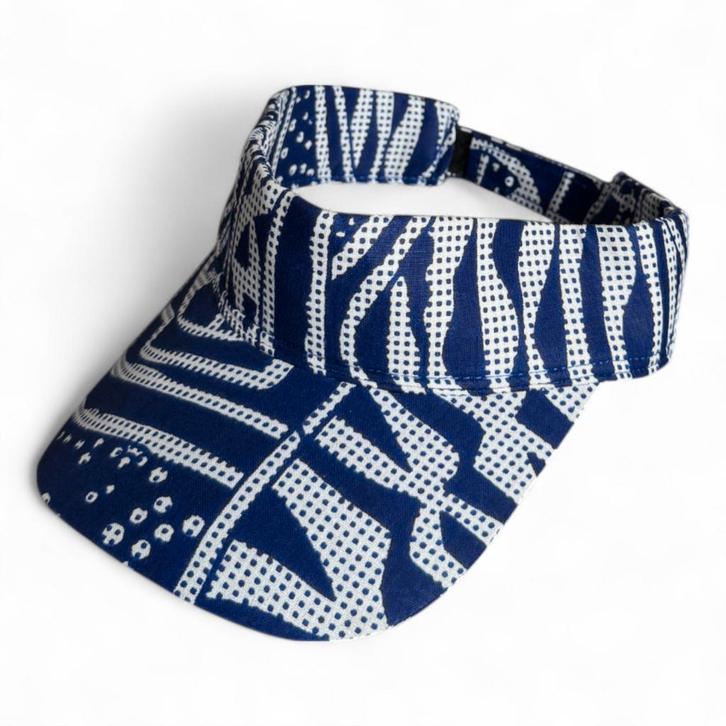 Zonneklep / Pet met Afrikaanse print - Blauwe Ndop Kameroen, Kleding | Heren, Hoeden en Petten, Nieuw, Ophalen of Verzenden