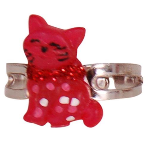 Ringetje poesjes Rood NIEUW, Sieraden, Tassen en Uiterlijk, Kindersieraden, Rood, Nieuw, Ophalen of Verzenden