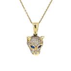 Panter hanger met zirkonia 12 krt, Sieraden, Tassen en Uiterlijk, Kettinghangers, Ophalen of Verzenden, Nieuw